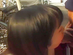 Hot asian babe in car having fun part1