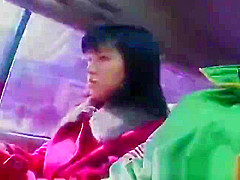 Hot asian babe in car having fun part4