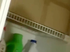Hot blonde doing laundry spotted by a