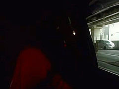 Hot mature Japanese babe sucks cock in the car