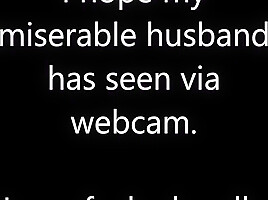 Hot show for my husband via webcam