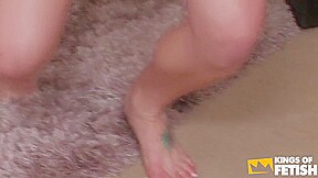 Hot teen 18+ Gets Her Bush Eaten And Rammed By A Muscular Guy On The Floor