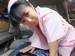 Hottest Japanese girl Nana Nanaumi in Crazy Car, Stockings/Pansuto JAV video
