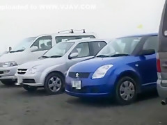 Hottest Japanese girl in Incredible Fingering, Car JAV scene