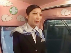 Hottest Japanese model Aoki Misora, Reiko Asahina in Crazy Car JAV clip