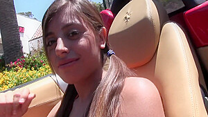 Huge Tit Latina Stepdaughter Strokes Her Stepdad To Get Out Of Trouble