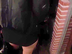 Huge ass brunette spanked in woods