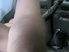 Huge tits blonde gets cumshot in fake taxi