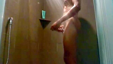 Hunk in the shower