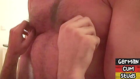 Hunky euro DILF gives facial after breeded and fingered