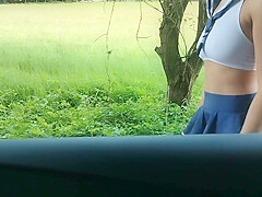 I Meet schoolgirls 18+ By The Road And Pay To Suck My Dick