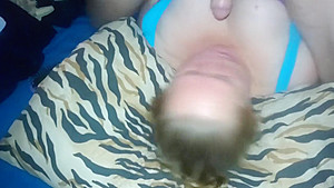 I fuck Aussie Michelle's mouth until she deepthroats my cock