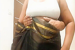 Indian Step Mom Changed The Saree Her Step Son At Home - M A