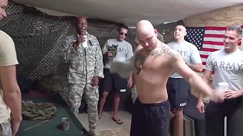 Inked military hunk analfucked reversecowboy