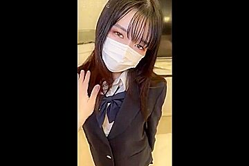 Innocent And Beautiful Black-haired Slender Woman With