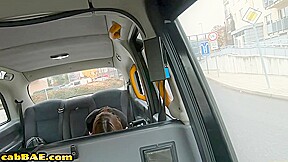 Italian cab babe outdoor fucked in taxi by lucky taxi guy
