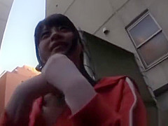 Japanese AV model sucks cock in pov car sex scene