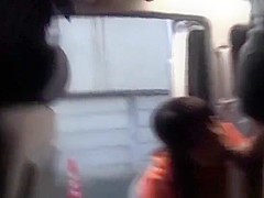 Japanese AV model sucks cock in pov car sex scene