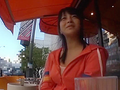 Japanese AV model sucks cock in pov car sex scene