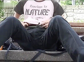 Japanese Boy His Cum Bublic Outside