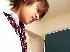 Japanese Cute Boy Shunsuke Have Fun In Classroom 32