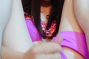 Japanese Shemale Masturbation With Bikini / 女装娘のヒキニてローションオtニー