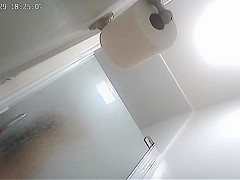 Japanese amateur wife getting undressed and dressed in shower