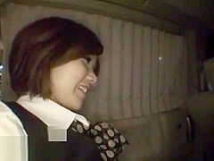 Japanese assistant hot car blowjob