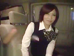 Japanese assistant hot car blowjob