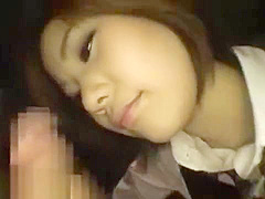 Japanese assistant hot car blowjob