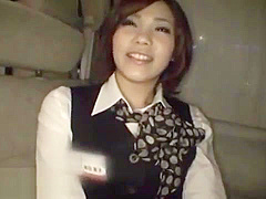 Japanese assistant hot car blowjob