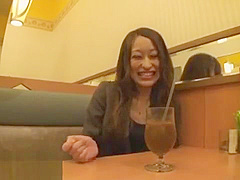Japanese secretary car blowjob in pantyhose