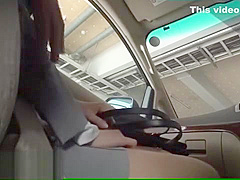 Japanese secretary in uniform car sex