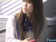 Japanese teen 18+ public piss