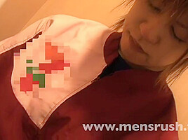 Japanese -time Job Boy Masturbates During Break