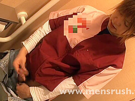 Japanese -time Job Boy Masturbates During Break
