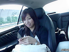Karin Asahi In Japanese Brunette Sucks Dick In The Car Uncensored