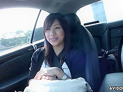 Karin Asahi In Japanese Brunette Sucks Dick In The Car Uncensored