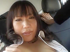 Kasumi Uemura Japanese office lady is a kinky chick who enjoys car sex!