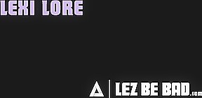 LEZ BE BAD - Busty Femdom MILF Ariel X FISTS & DOMINATES Leashed & Gagged Obedient Lexi Lore PART 1