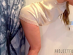Lady Satin In Lady In Satin Dress Doing A Glory Hole Fuck - Projectsexdiary