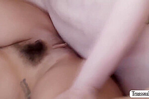 Ladyboy Enjoys Licking And Fucking Busty
