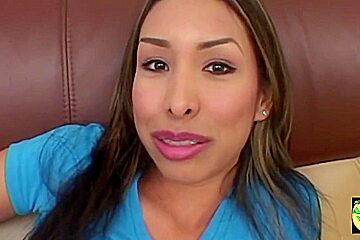 Latina Goddess Nataly Rosa Gets Interviewed And Humped By A Wellhung Blonde Handsome Guy