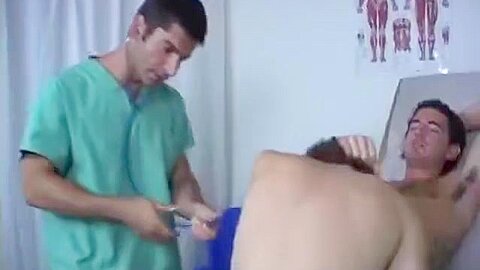 Leaning over the bed doctor got behind me gay Everyone had to stop what