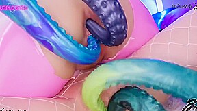 Lesbian Pampered Her Friend With Fisting And Hard Masturbation With Purple Bitch