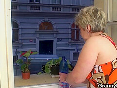 Lonely Old Mature Pleases Big-cocked Stranger