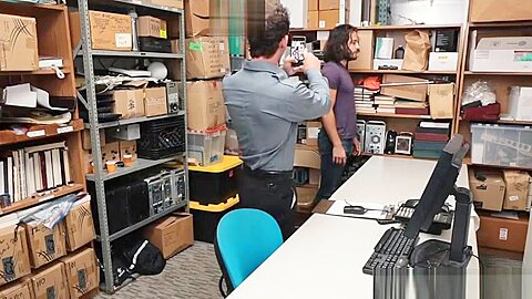 Long Hair Shoplifter Punished By Security Officer