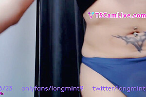 Long Mint And Cum Twice In Famous Ladyboy In A Row Live At Webcam Part 1
