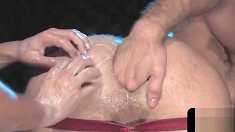 Maledom stud fisting BDSM slave from behind