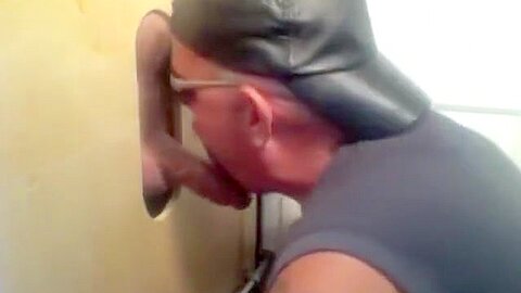 Married Leather Step daddy At The Gloryhole
